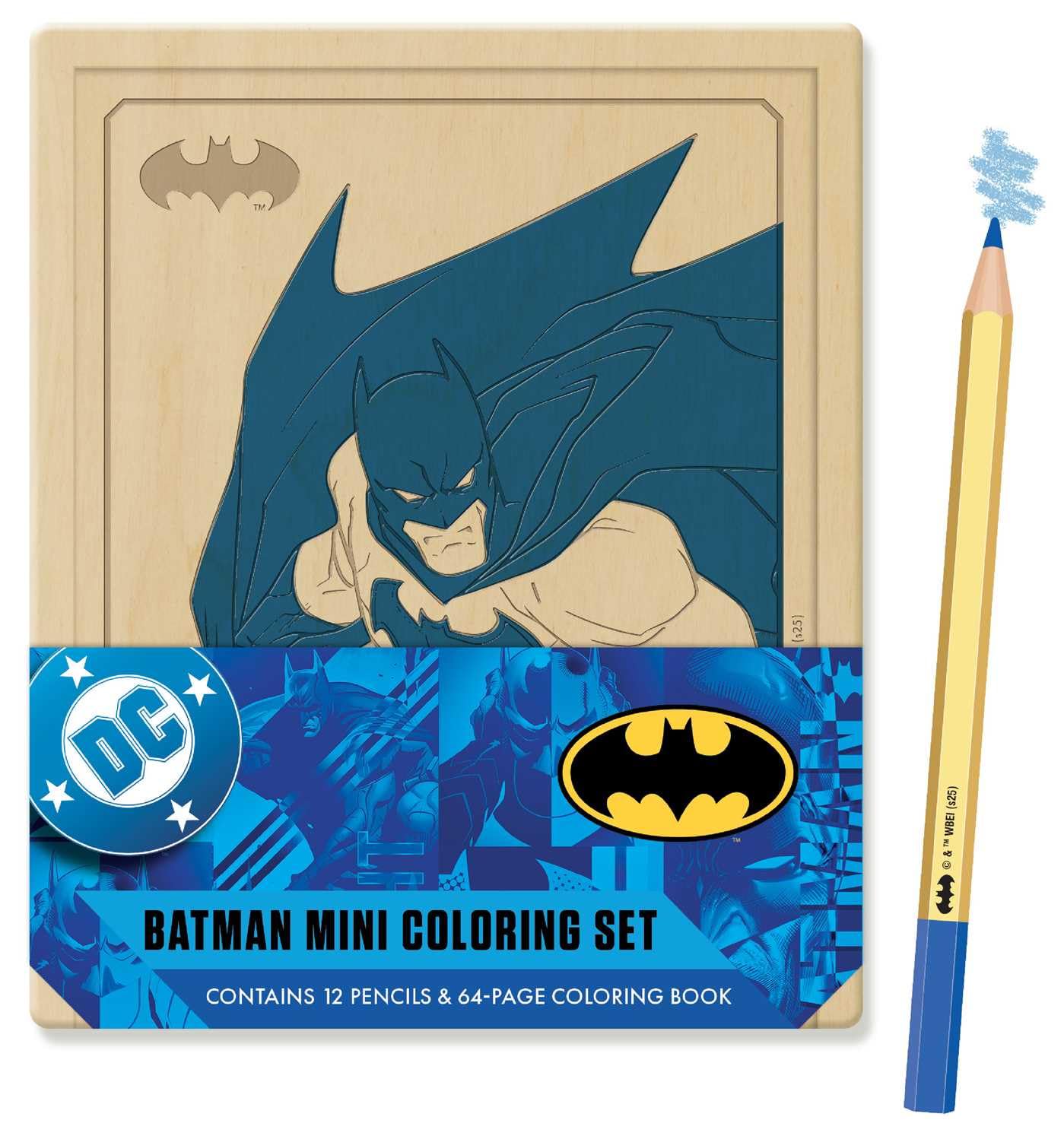 

Batman Mini Coloring Set: Contains 64pp coloring book and 12 premium colored pencils (Insight Editions)