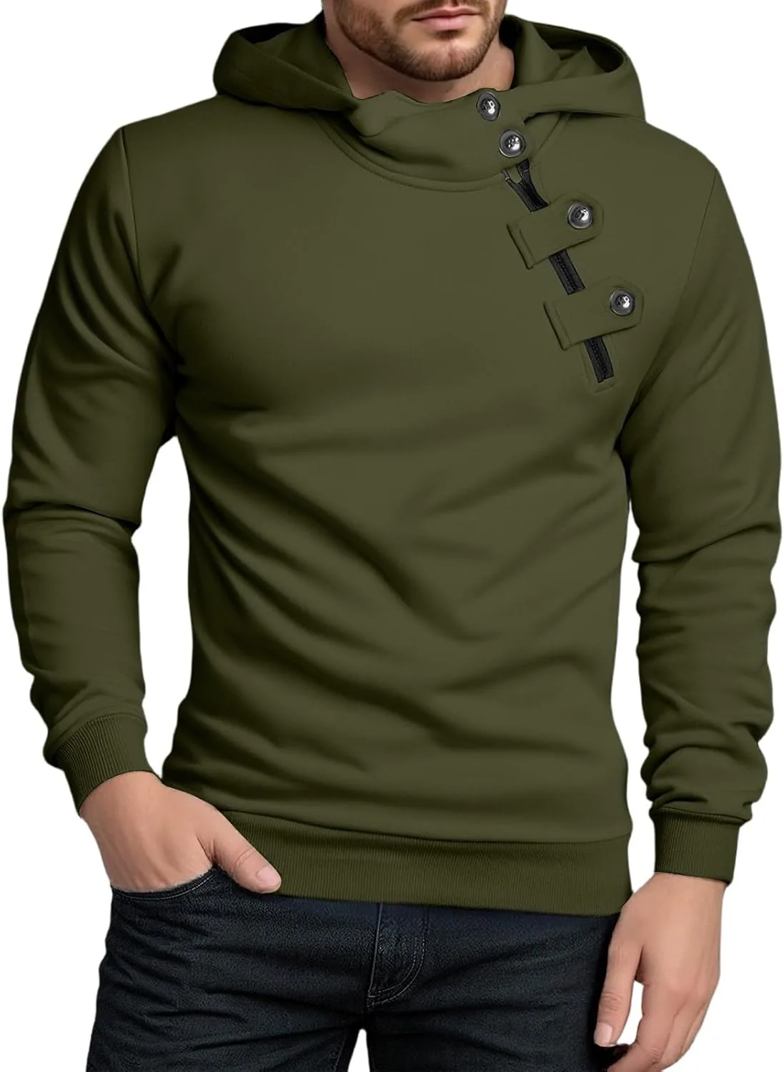 

Мужской пуловер с капюшоном и карманом JWNYJFB