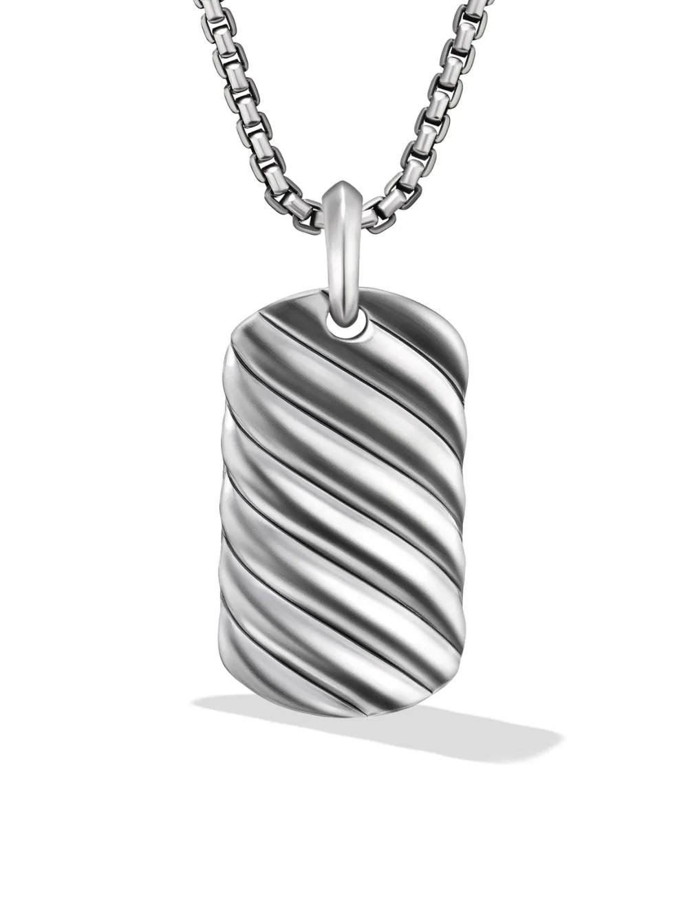 

Серебряная подвеска Sculpted Cable (35 мм) David Yurman, серебяный