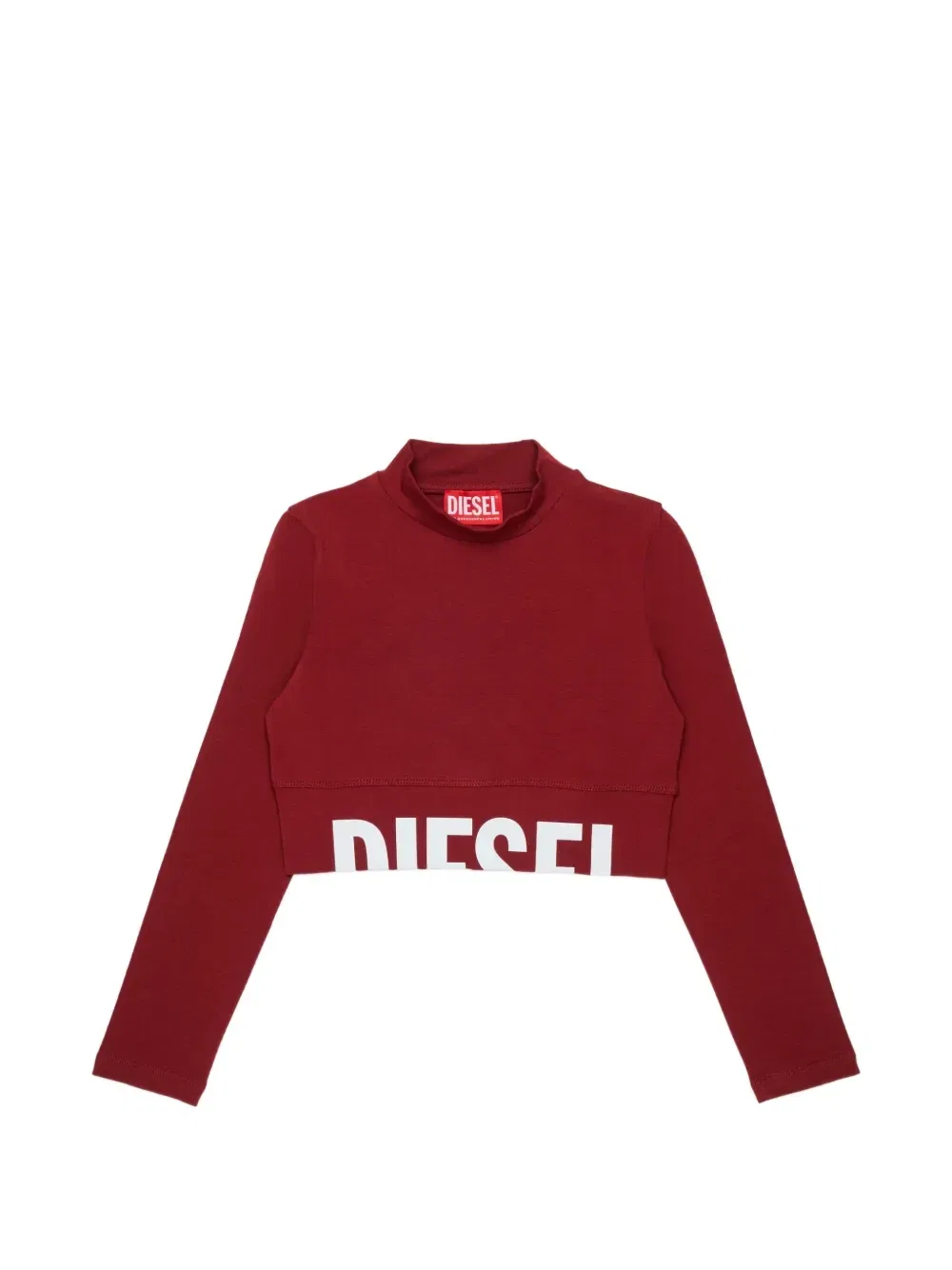Укороченная футболка с логотипом Diesel Kids, красный
