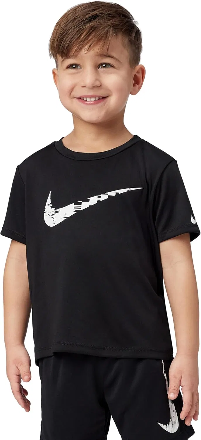 Футболка Dri-FIT с большим логотипом Nike, детская, Black