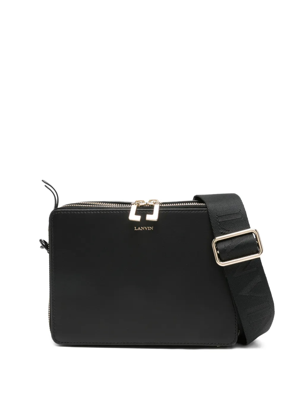 

Плечевая сумка с логотипом Lanvin, черный