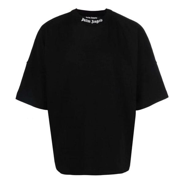 

Футболка classic logo over tee 'black white' Palm Angels, черный
