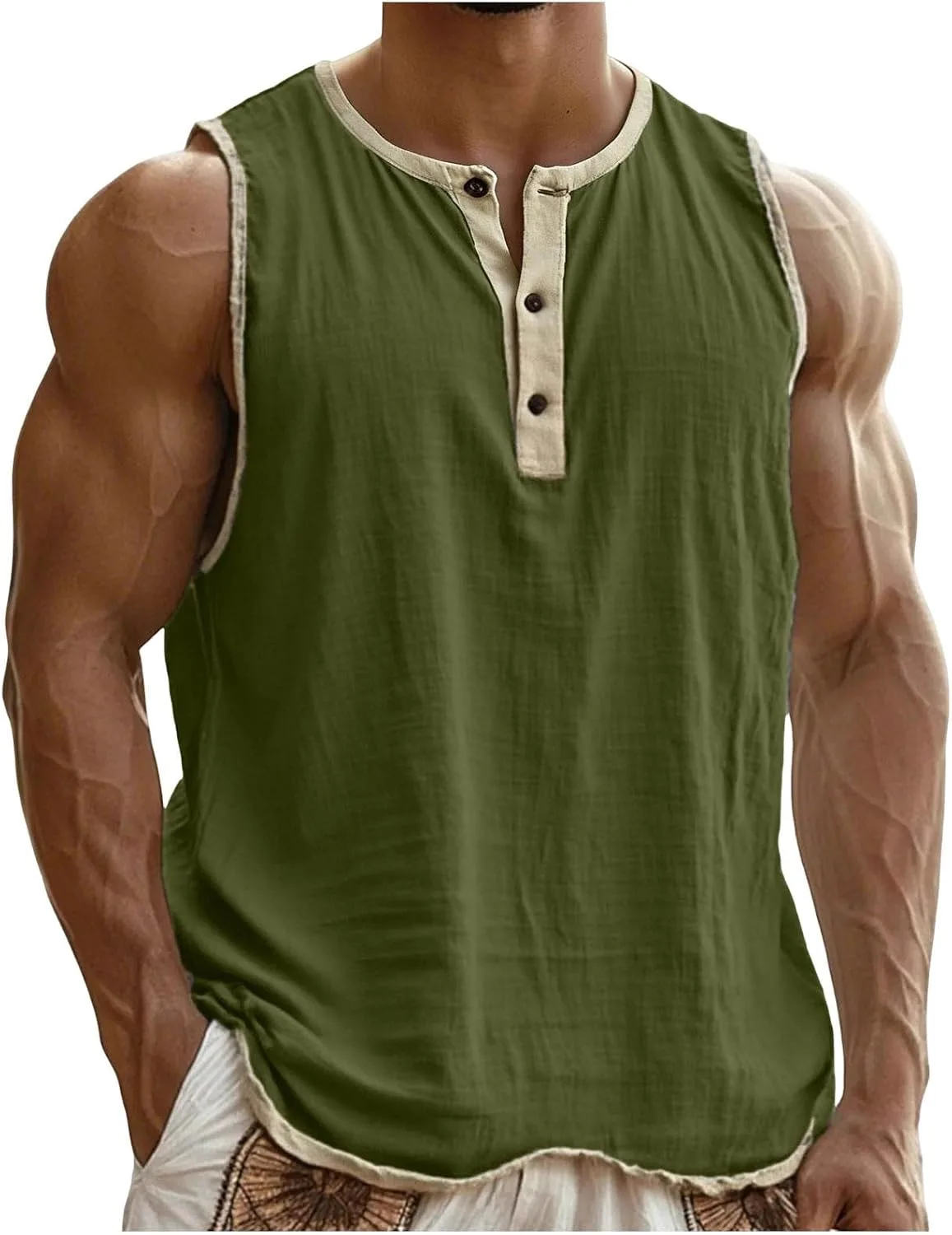 

Мужская майка-поло летняя хлопковая льняная