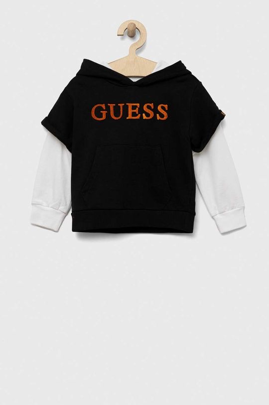 

Детская хлопковая толстовка Guess, черный