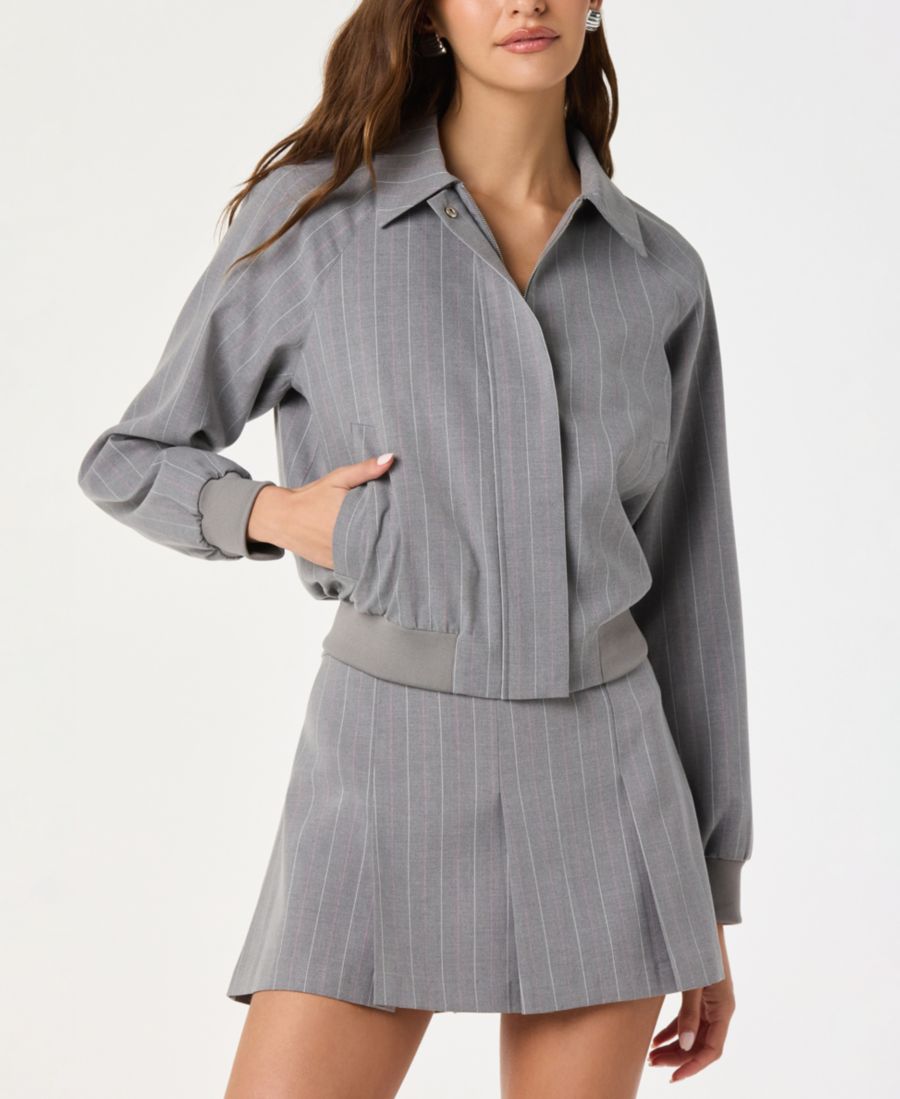 

Женская летная куртка с длинными рукавами ASTR the Label, Grey Stripe