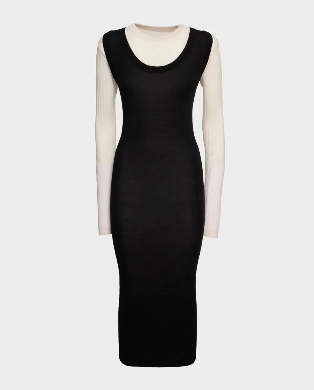 

Платье с вышитым логотипом и круглым вырезом Marni, черный