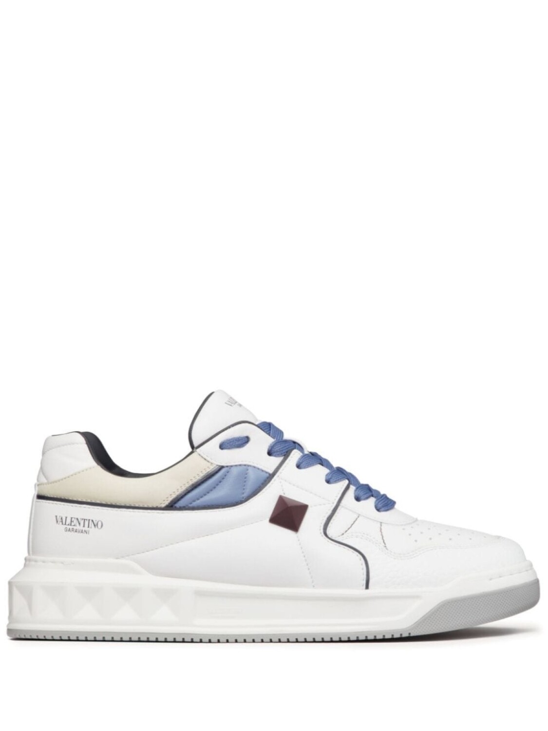

Valentino Garavani One Stud leather sneakers, белый, Белый;серый, Valentino Garavani One Stud leather sneakers, белый