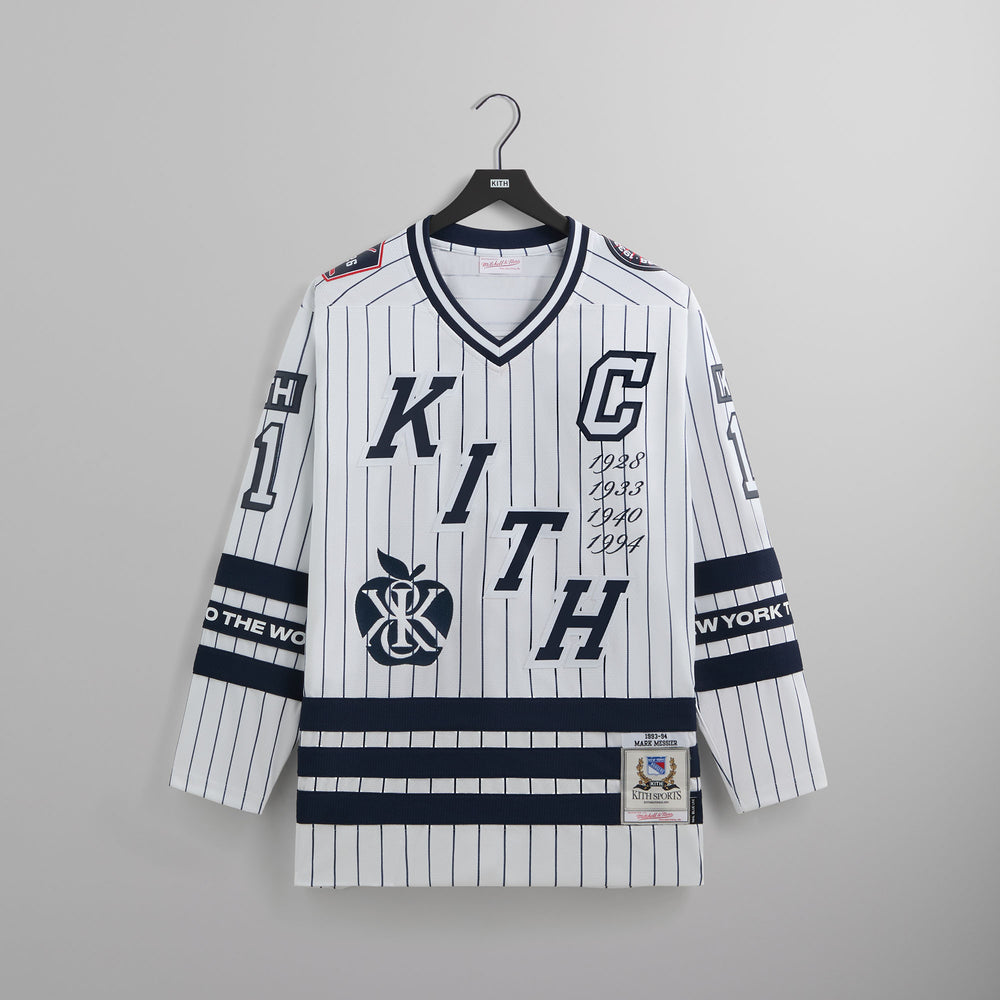 

Футболка Kith and Mitchell & Ness for the New York Rangers Mark Messier Jersey, белый