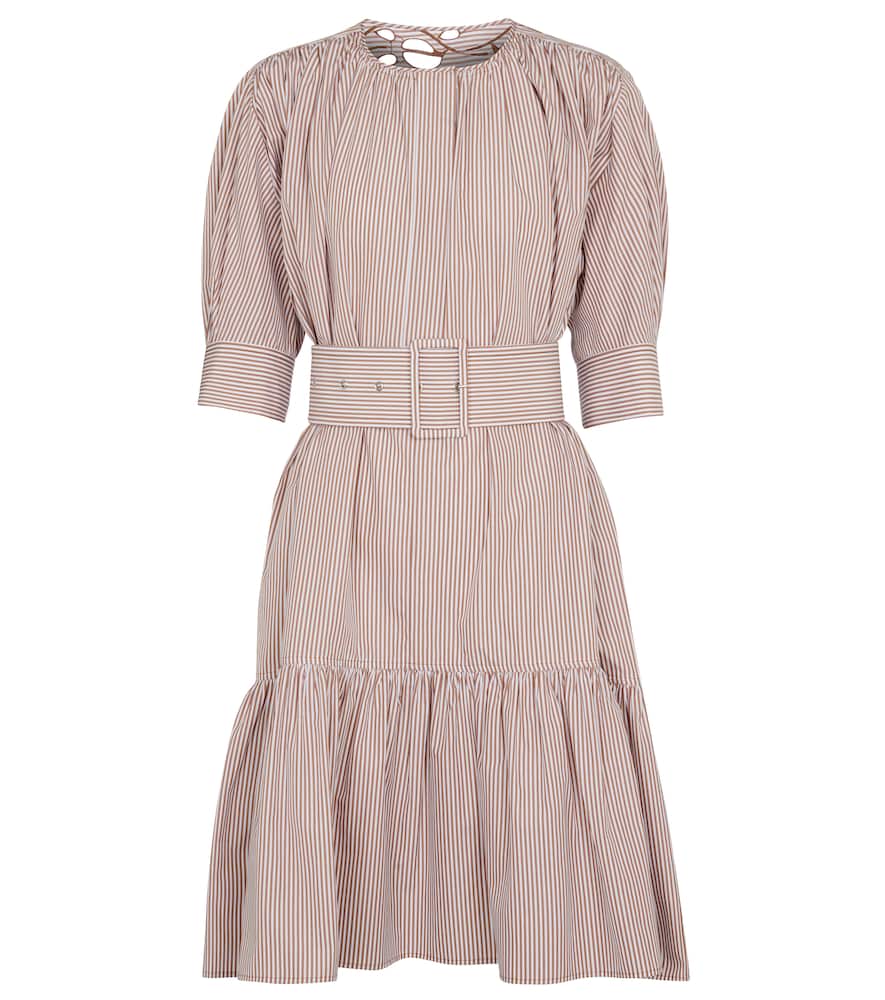 

Полосатое хлопковое платье миди Chloé, White - Beige 1