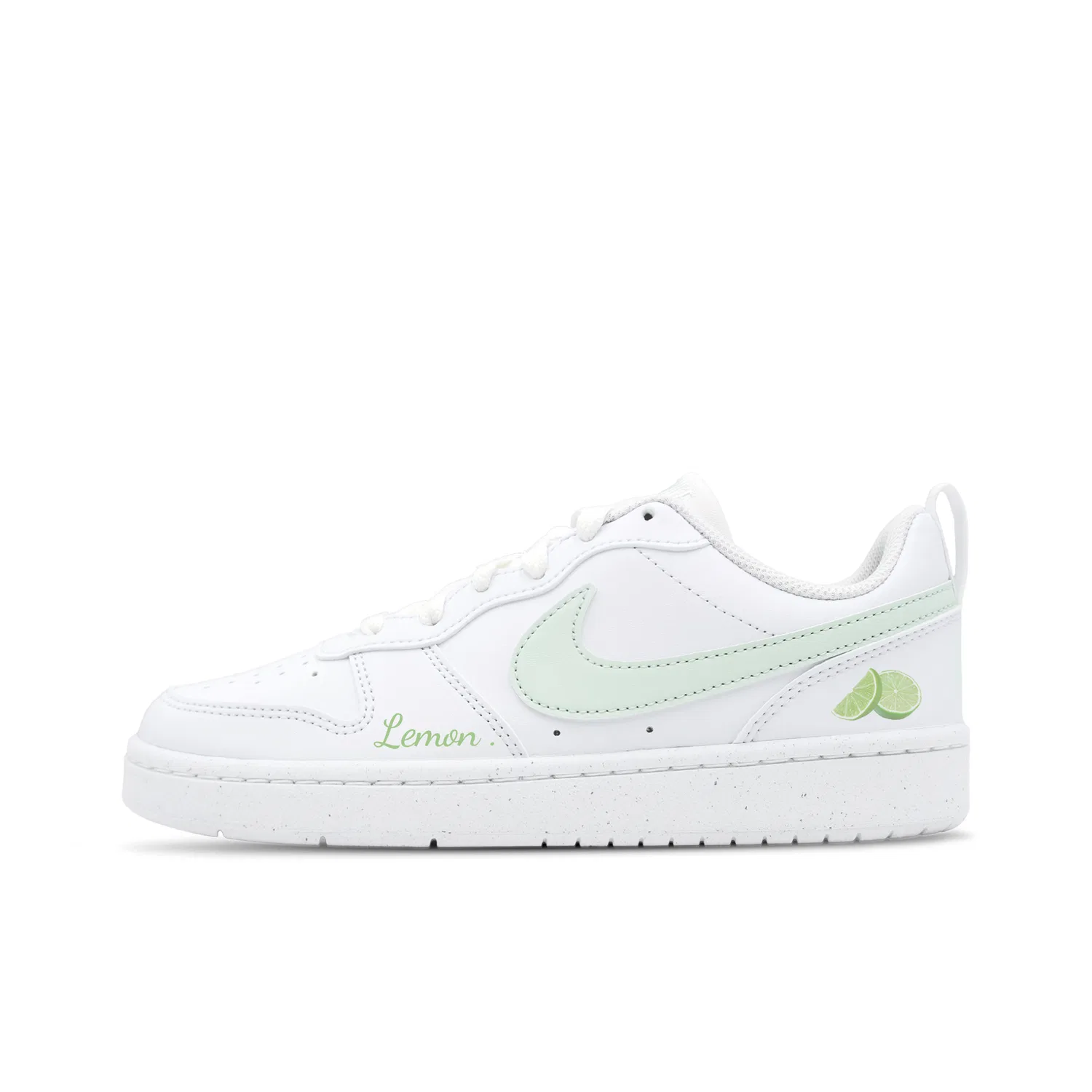 Кроссовки для скейтбординга Court Borough Lime Low top детские зеленые белые Teenagers Nike, Green White