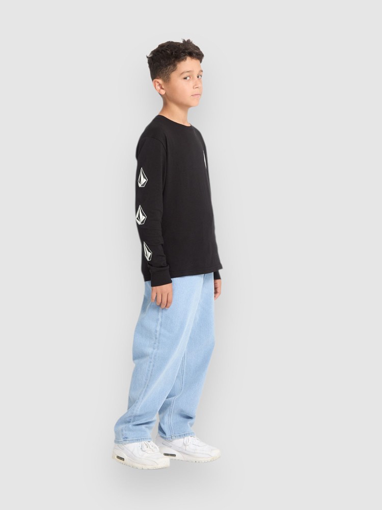 Лонгслив Volcom Iconic Stone Gidt Kids Longsleeve T-Shirt, black — фото 3