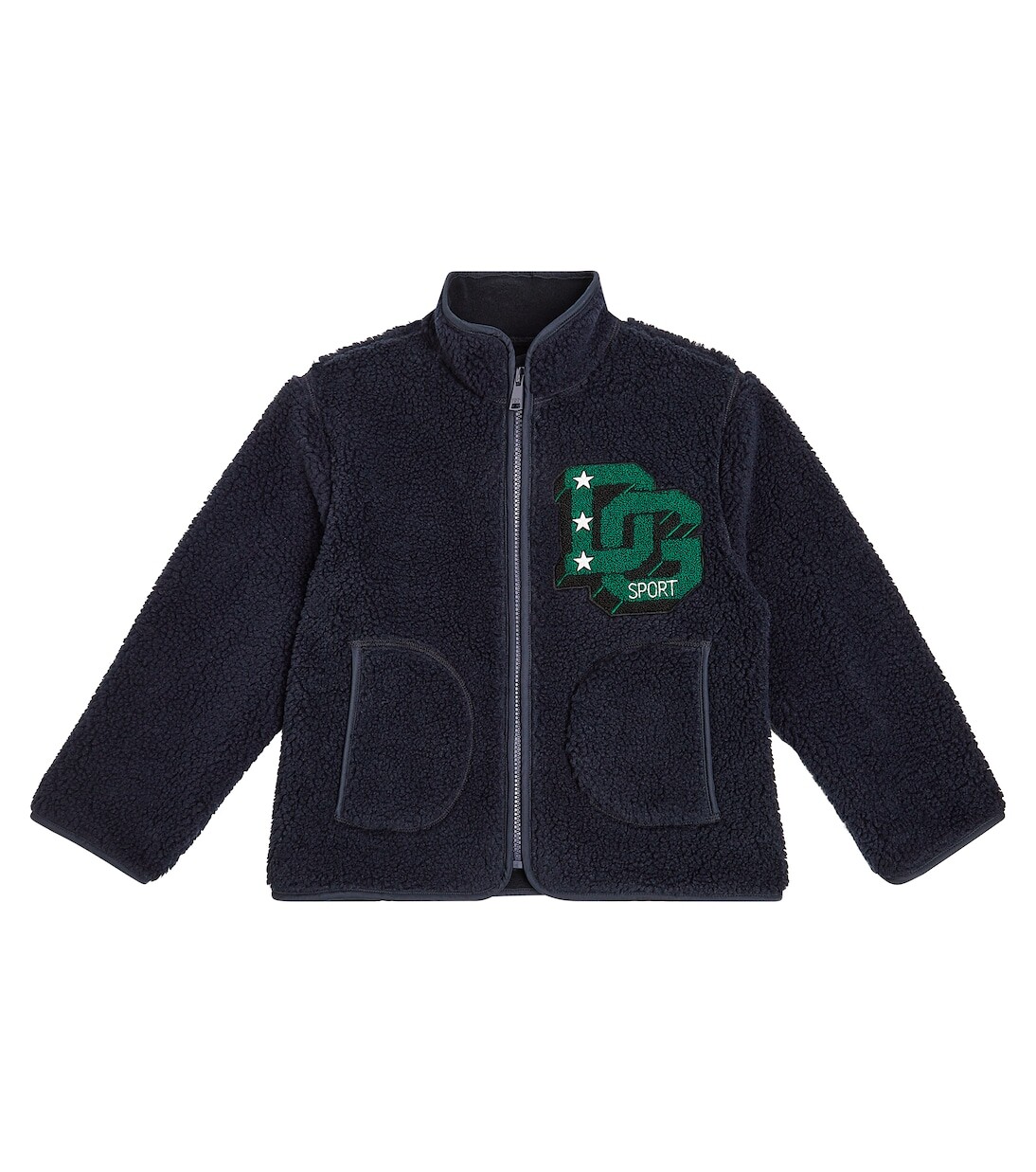 

Плюшевая куртка с логотипом Dolce&Gabbana Kids, синий