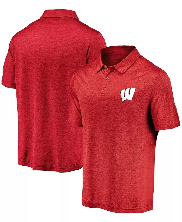 

Мужская рубашка-поло в полоску с логотипом Red Wisconsin Badgers Primary Fanatics