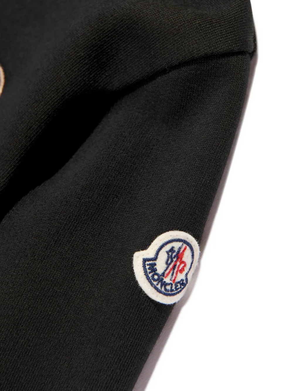 Плиссированное платье с нашивкой-логотипом Moncler Enfant, черный — фото 3