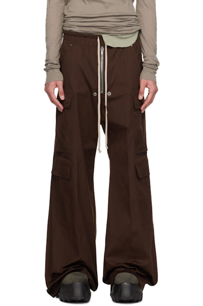

Коричневые брюки-карго Hollywood Cargobelas Rick Owens