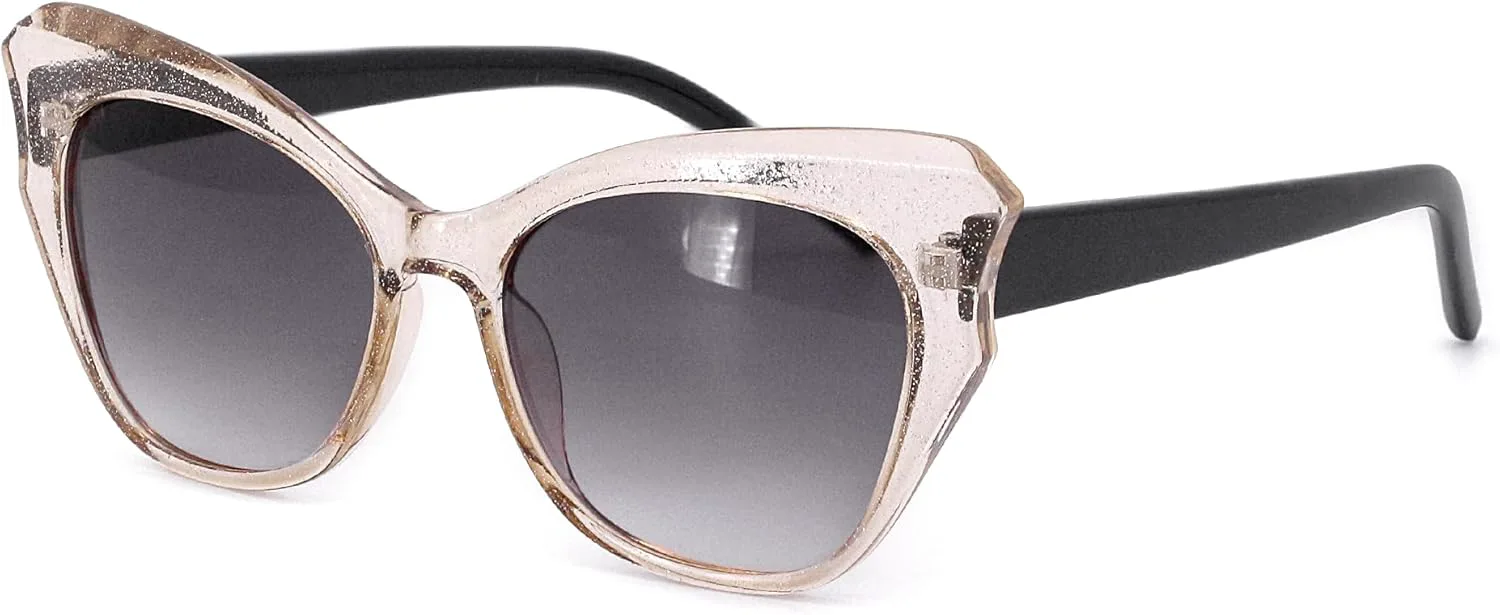 

Солнцезащитные очки Naimo «Кошачий глаз» для женщин, защита от УФ-излучения, пластиковая оправа, модные винтажные солнцезащитные очки «Кошачий глаз», Pure Black Brown