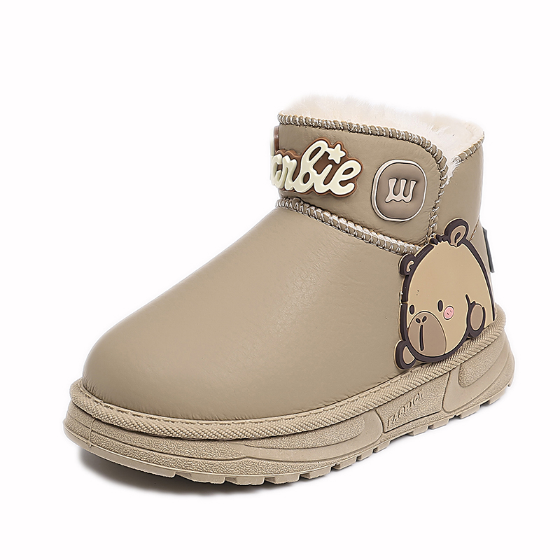 

Противоскользящие и износостойкие теплые детские ботинки Wooden Rabbit, Apricot