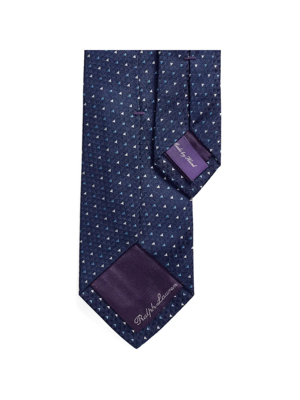 

Шелковый галстук с узором Ralph Lauren Purple Label, синий