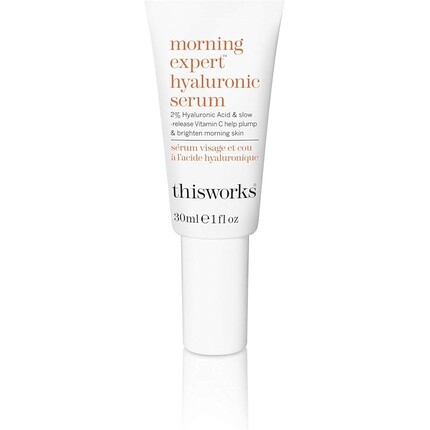 

This Works Morning Expert Hyaluronic Serum 30 мл — сыворотка с гиалуроновой кислотой, повышающая молодость, с витамином С и экстрактом персидского шелкового дерева — увлажняющая сыворотка с 2% гиалуроновой кислоты для осветления кожи