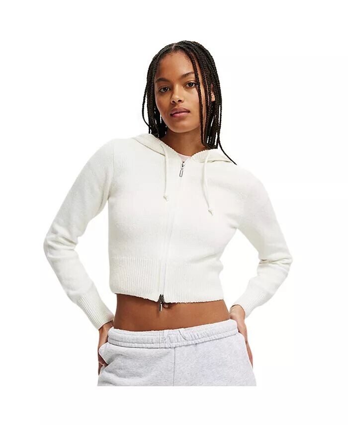 

Женская толстовка с капюшоном на двойной молнии COTTON ON, белый