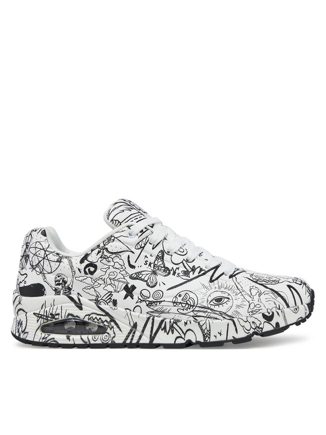 

Кроссовки UNO Printed Lace-Up 183501/WBK Skechers, белый
