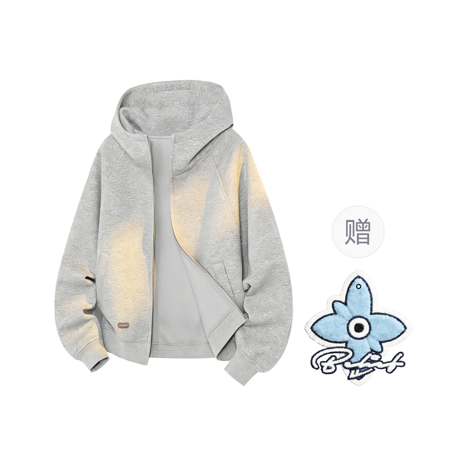 

Толстовка Unisex Hooded Moderate Cardigan WARRIOR, heather серый[badge+scented sachet charm]