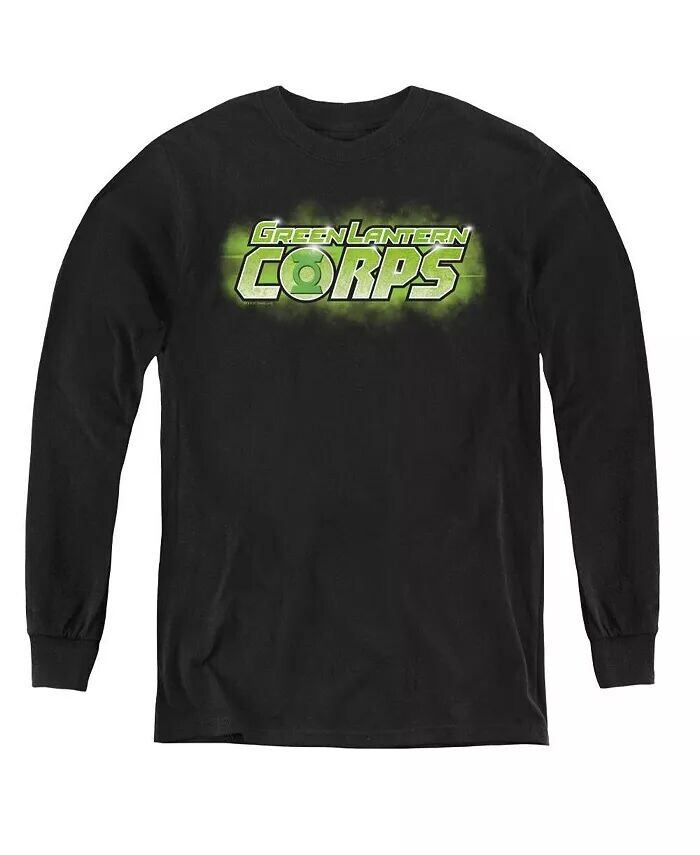 

Свитшот с длинным рукавом с надписью «Youth Gl Corps Title» Green Lantern, черный