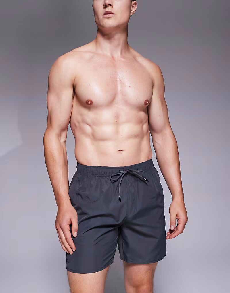 

Плавки-шорты BOSS Dive угольного цвета с логотипом в виде коробки BOSS Bodywear