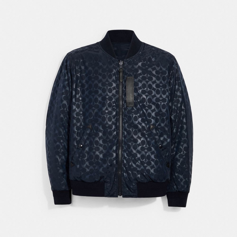 

Куртка Coach Reversible Signature Ma 1 Jacket, темно-синий