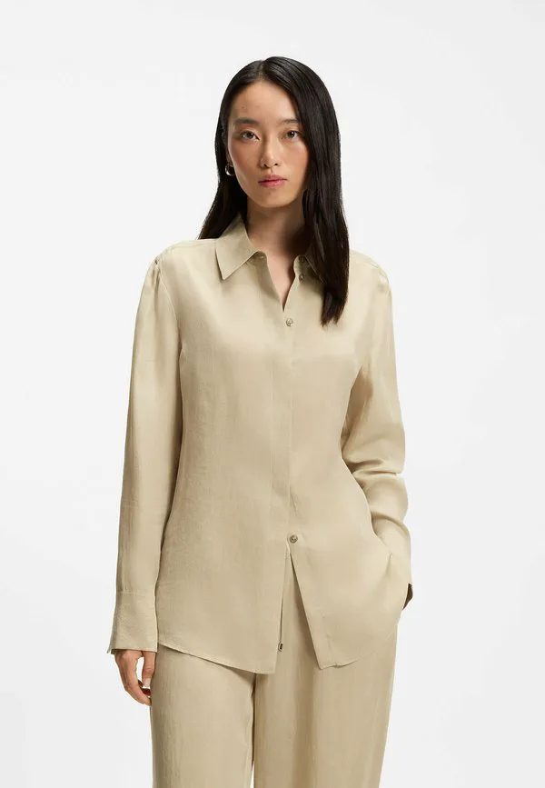 Блузка beruta2 на пуговицах Boss, Light Beige Five