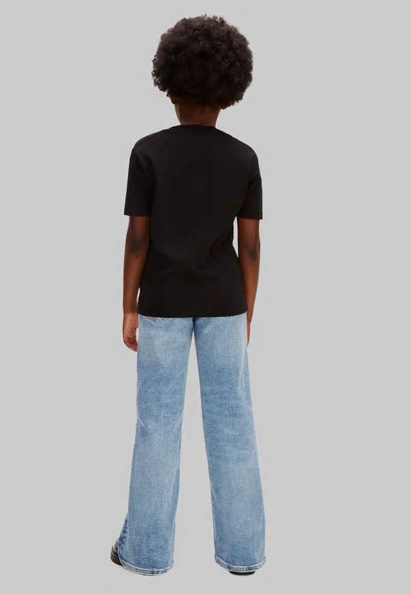 Футболка с монологотипом на груди, базовая футболка Calvin Klein Jeans, Black — фото 3