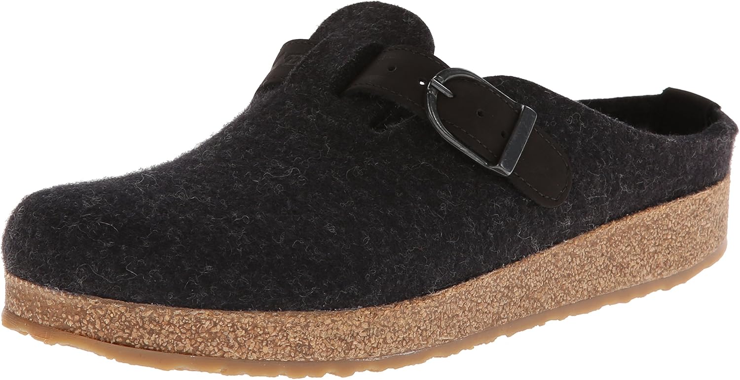 

Войлочные сабо-мюли HAFLINGER GZB с пряжкой, унисекс, Charcoal