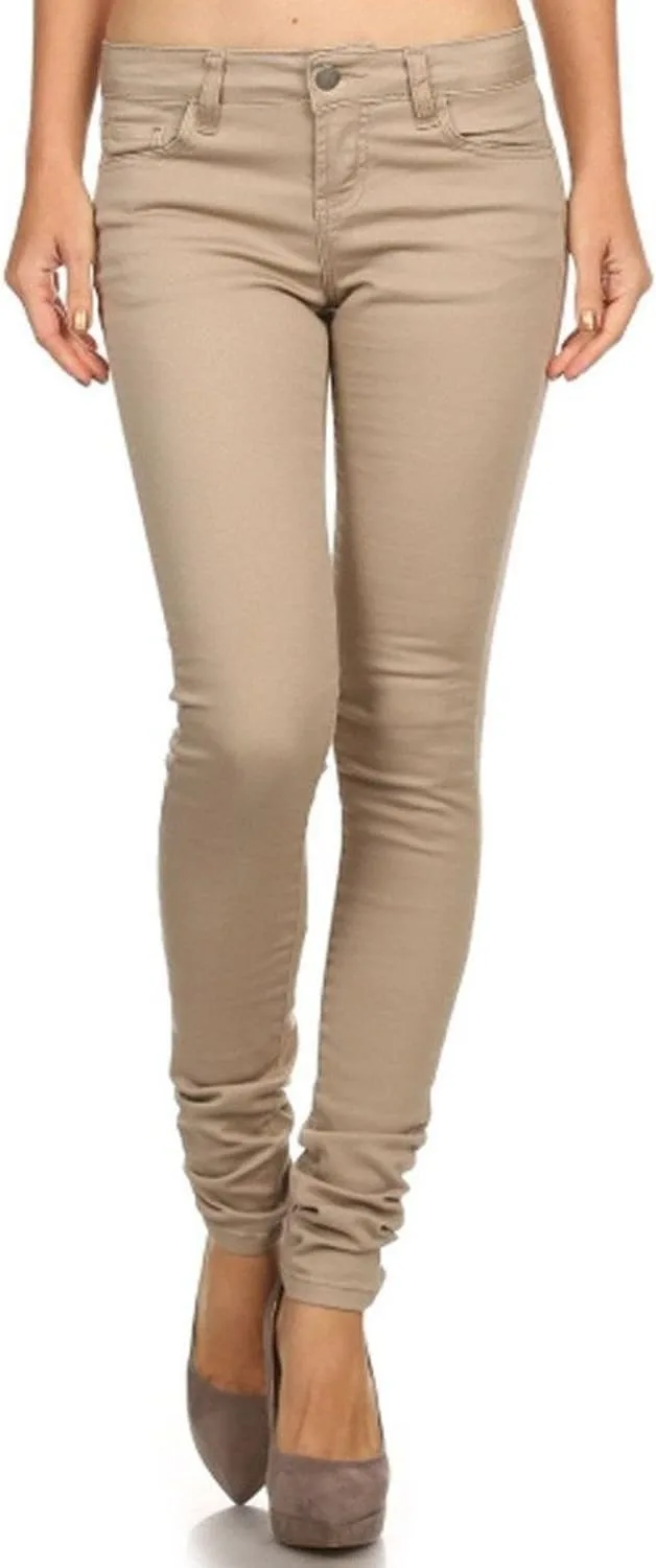 

Pasion Premium Juniors женские джинсы скинни стрейч цвета khaki JEANS FOR LOVE