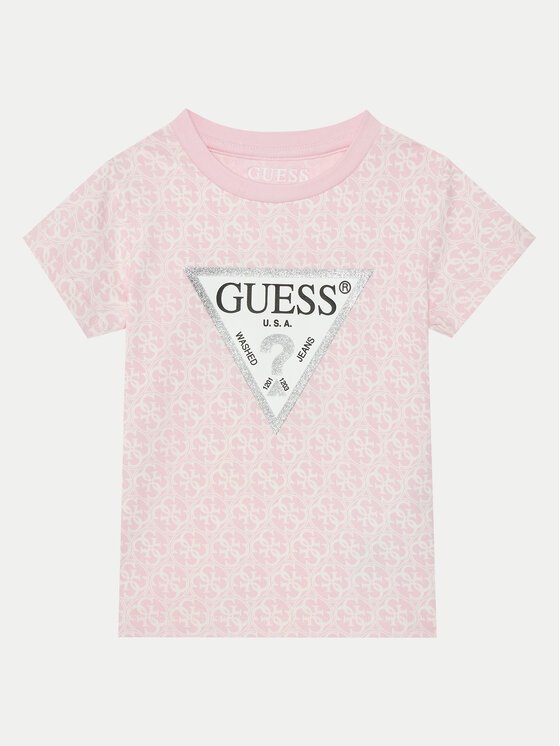 

Футболка стандартного кроя Guess, розовый