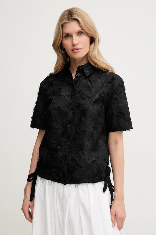 

Хлопковая рубашка SEREMA Silvian Heach, черный