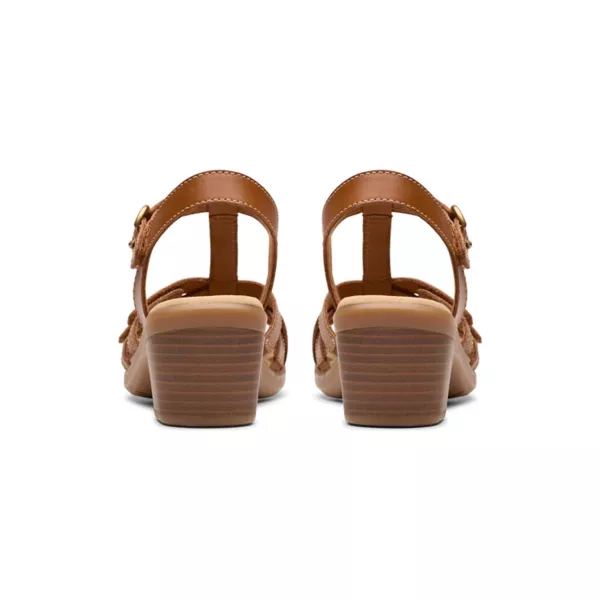 Женские босоножки на каблуке Emily2 Clarks, цвет tan leather — фото 3