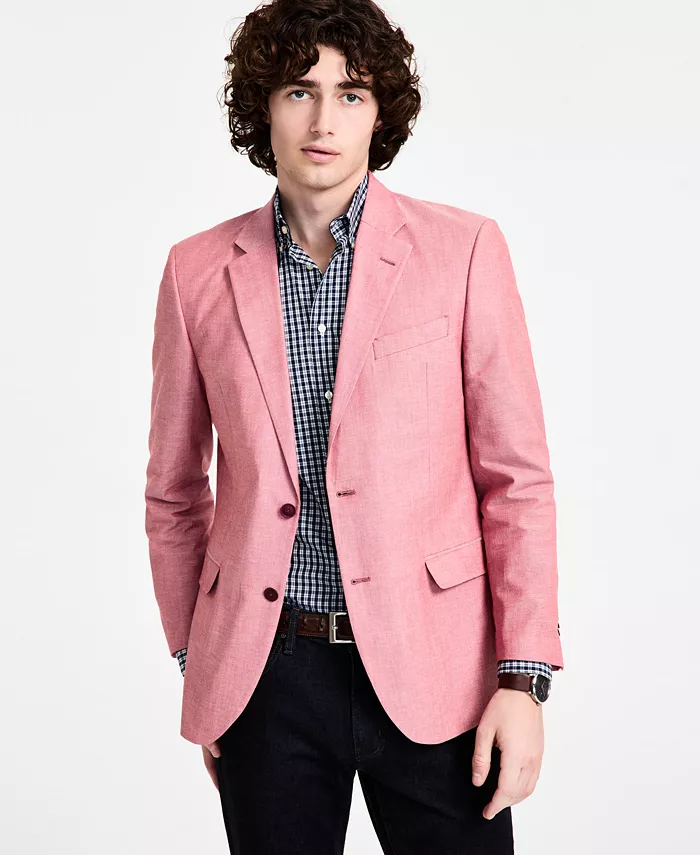 

Мужской спортивный пиджак Modern-Fit из шамбре Nautica, красный