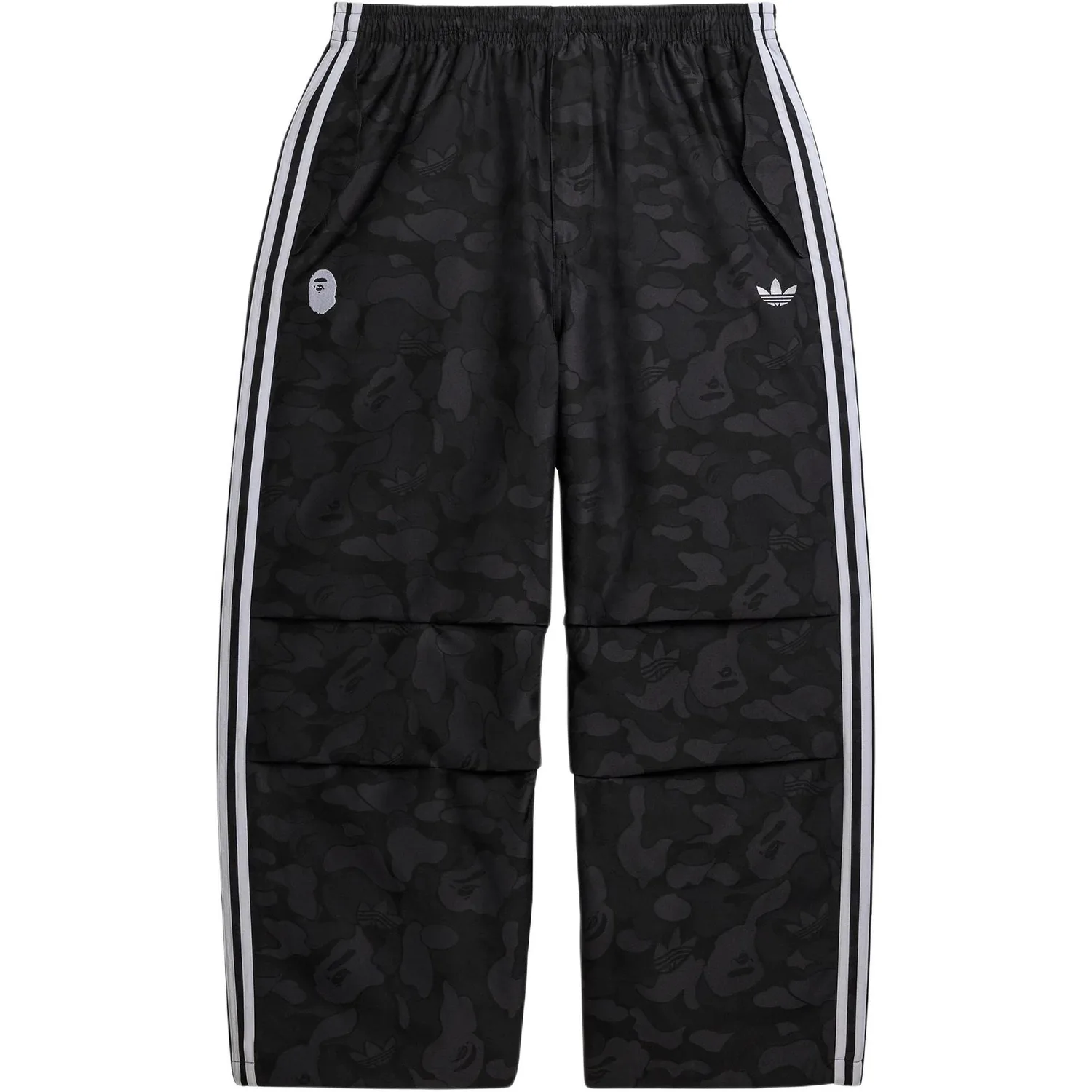 BAPE Jacquard Joggers Casual брюки Unisex Adidas Originals, черный