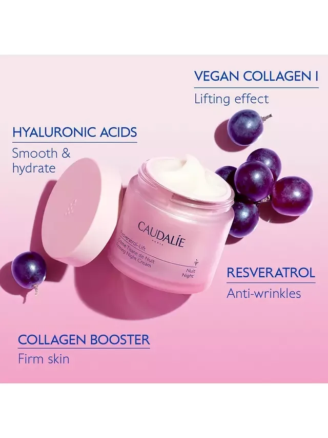 Крем для лица Caudalie — Сменный блок ночного укрепляющего крема с ресвератролом и лифтинг-эффектом, 50 мл — фото 4