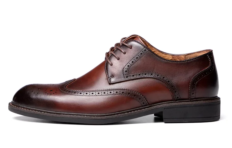 Туфли мужские GENTRY из натуральной кожи VICKI BROWN, темно-коричневый