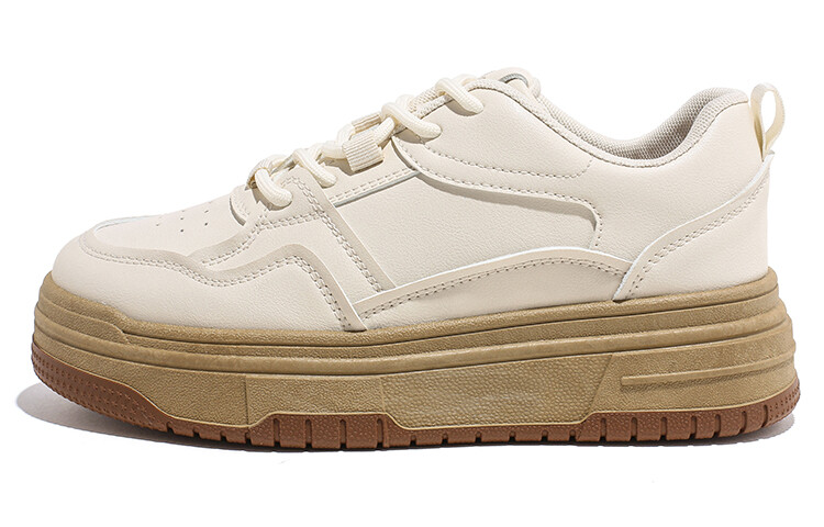 

Кроссовки HUANQIU Skateboard Shoes Women's Low-Top, Бежевый, Кроссовки HUANQIU Skateboard Shoes Women's Low-Top