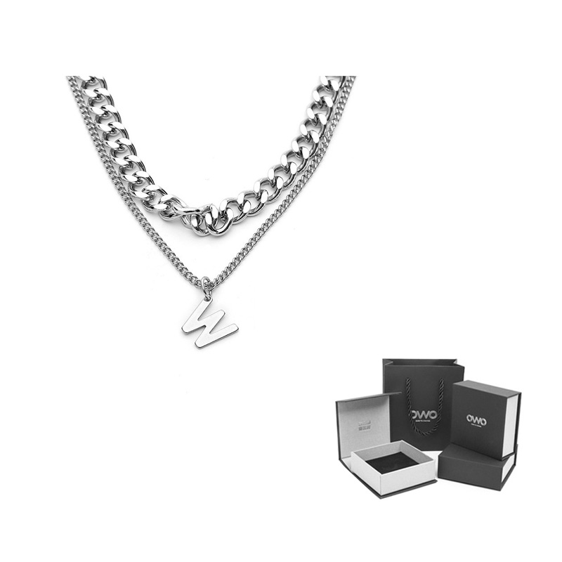 

Титановая стальная цепь унисекс OWO, W Pendant