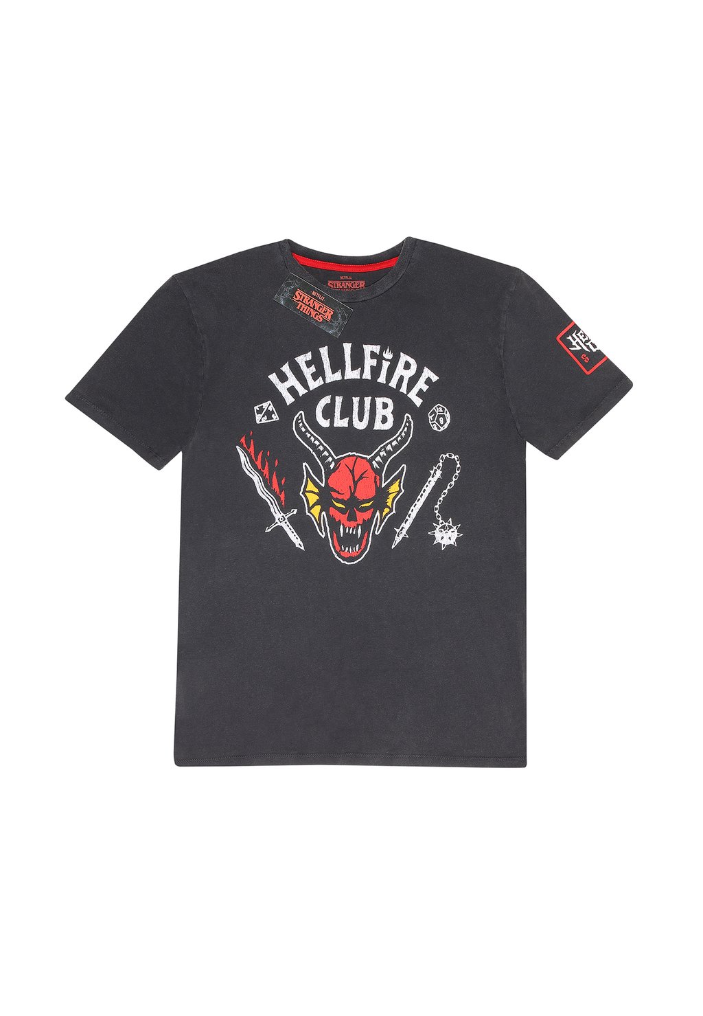 

Футболка с принтом STRANGER THINGS HELLFIRE CREST Henry Tiger, антрацит