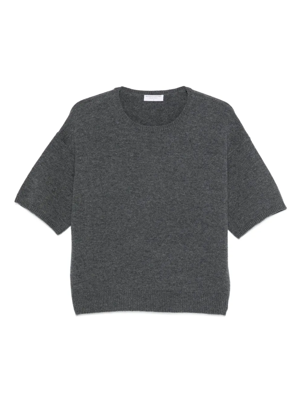 

Трикотажная футболка с эффектом меланжа Majestic Filatures, серый