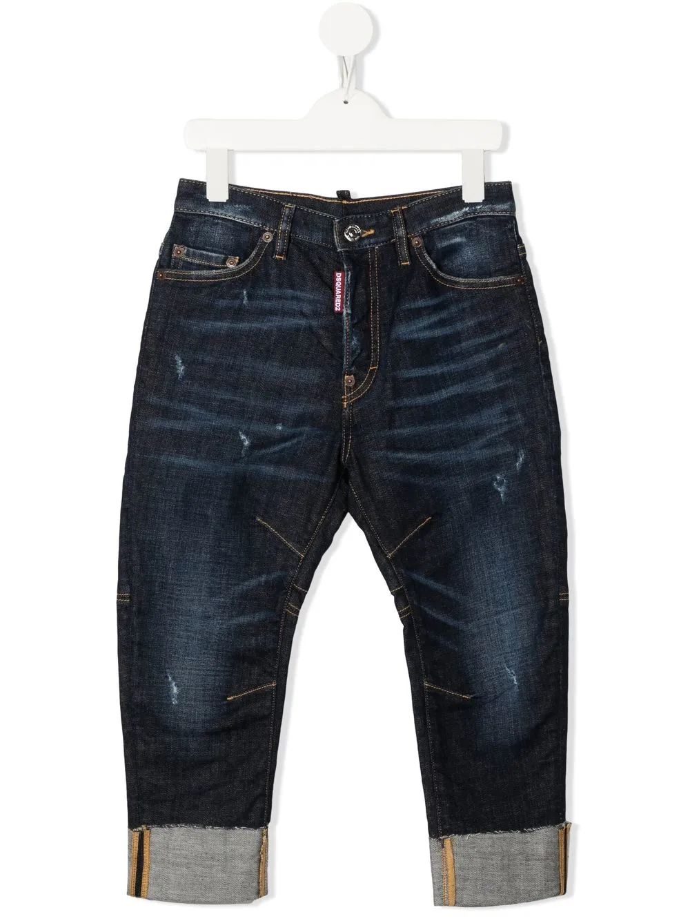 

Джинсы с эффектом потертости DSQUARED2 KIDS, синий