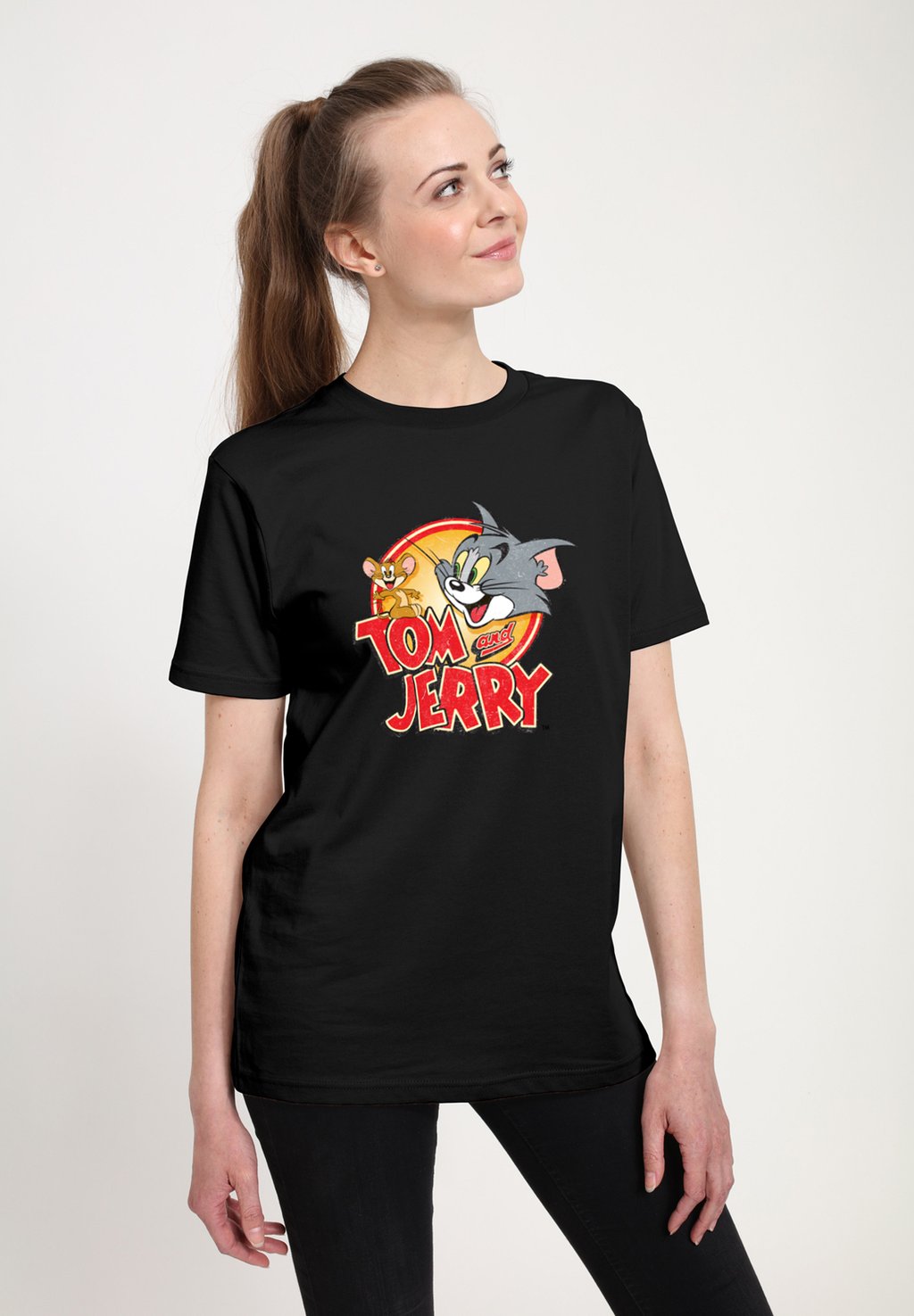 

Футболка с принтом TOM AND JERRY VINTAGE GRAPHIC Henry Tiger, черный