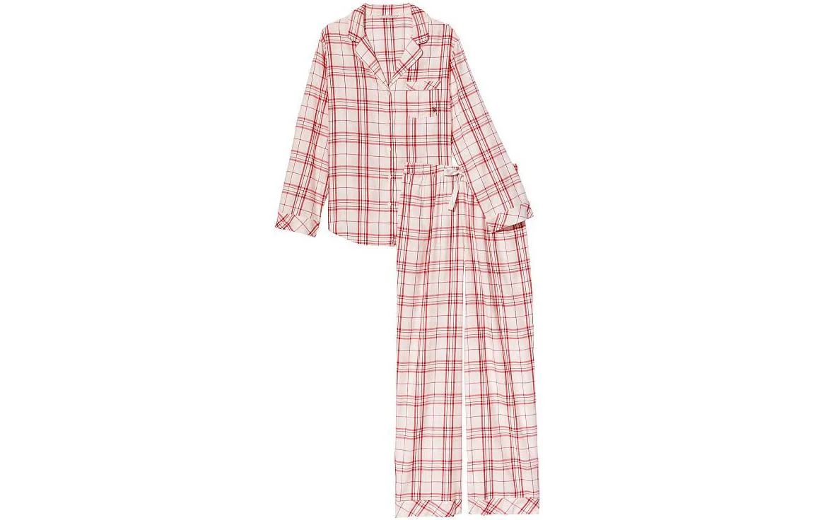 Пижамный комплект женский Victoria's Secret, Red Black Plaid — фото 4