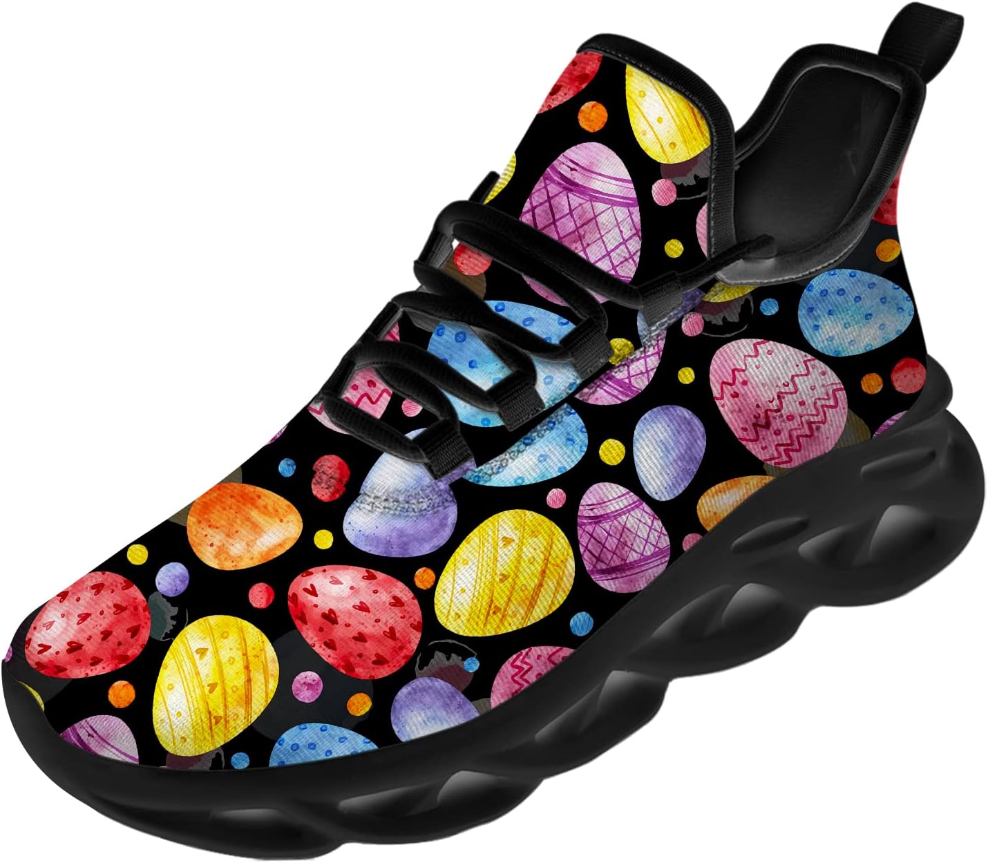 

Женские и мужские кроссовки Ciadoon для бега, спортивной ходьбы и тенниса, подарочные кроссовки с пасхальными яйцами, 1588 Multicolor