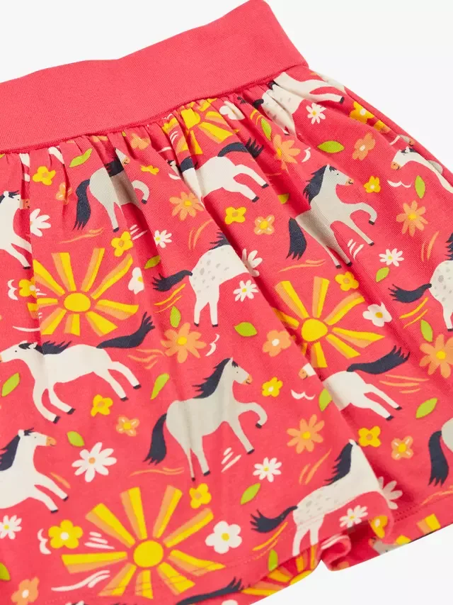 Детская весенняя юбка-шорты с принтом, Солнечные пони Frugi — фото 4
